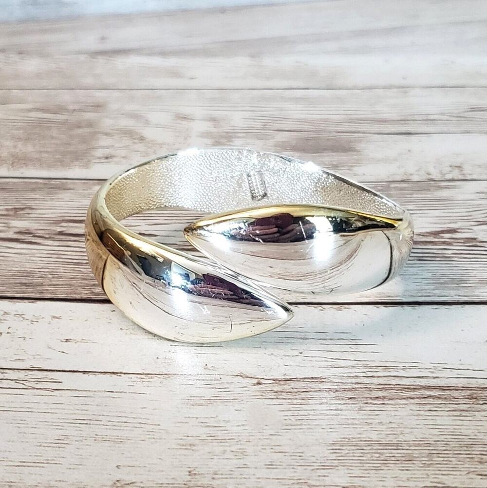 Vintage Hinged Bracelet / Bangle - ** Discolored**